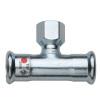 TURBO STEEL T-kus s vnitřním závitem z uhlíkové oceli lisovací 28