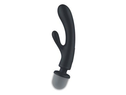 satisfyer vibrator triple lover grey vibrator side view