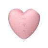 satisfyer cutie heart air pulse stimulator + vibration light red ruzovy 2