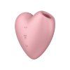 satisfyer cutie heart air pulse stimulator + vibration light red ruzovy 5