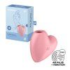 satisfyer cutie heart air pulse stimulator + vibration light red ruzovy 7