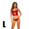 bombshell boudoir eroticky komplet cervena l
