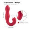 honey play box joi thrust thrusting g spot vibrator with tongue clit licker red 5