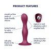 satisfyer double ball r dildo red product features