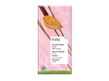 48741 cokolada bio horky mandlovy nugat crisp viv 80g