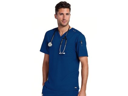 Blúza pre lekárov EVAN Grey´s Anatomy - námornícka modrá (Veľkosť XS)