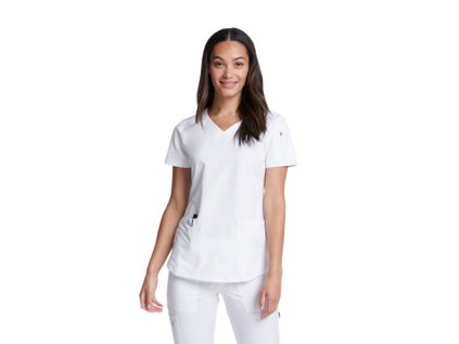 Dámska blúza Dickies s elastickými pásmi na bokoch - biela (Veľkosť XXS)