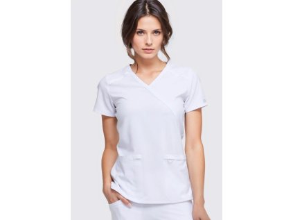 Dámska blúza Dickies s falošným závinom - biela (Veľkosť XXS)