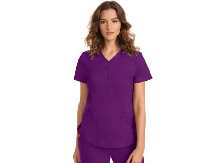 Dámska blúza JANE s efektným výstrihom – fialová (Veľkosť XS)