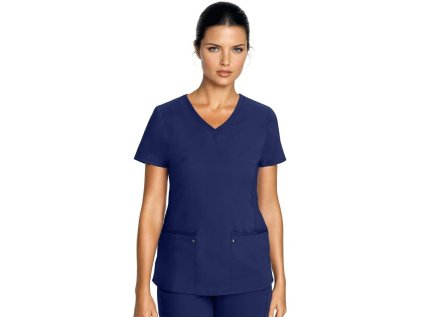 Dámska blúza JULIET s elastickými pásmi na bokoch – námornícka modrá (Veľkosť XS)