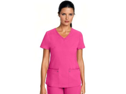 Dámska blúza JULIET s elastickými pásmi na bokoch – ružová (Veľkosť XS)