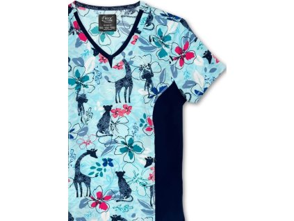 Dámska blúza ZOO s elastickým úpletom na bokoch (Veľkosť XS)