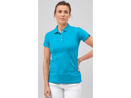 Dámska polokošeľa vo farbe - tyrkys (Veľkosť XS)