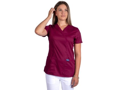 Dámska zdravotnícka blúza Cherokee REVOLUTION - vínová (Veľkosť XXS)