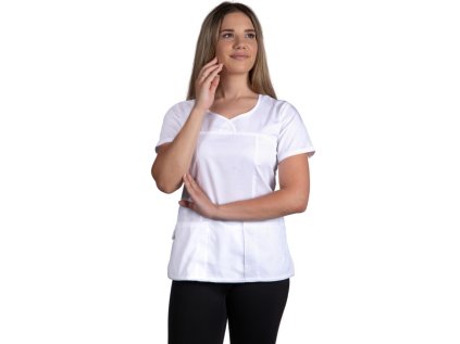Dámska zdravotnícka blúza INESS - biela (Veľkosť S)