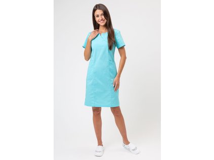 Dámske lekárske šaty SUNRISE UNIFORMS CHARM - aqua (Veľkosť XXS)
