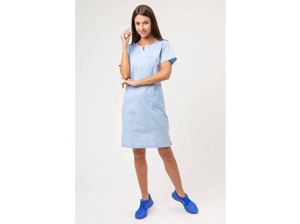 Dámske lekárske šaty SUNRISE UNIFORMS CHARM - nebeská modrá (Veľkosť XXS)