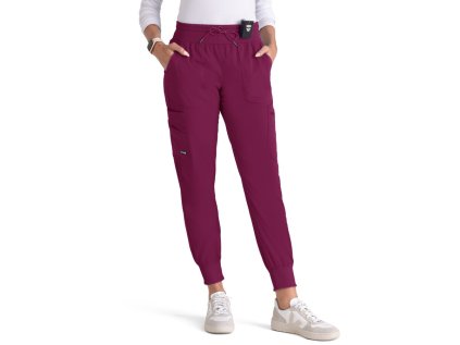 Dámske nohavice CARLY JOGGER SCRUBS – vínové (Veľkosť XS)