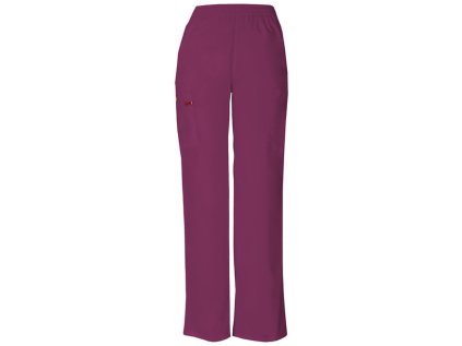 Dámske nohavice s gumou v páse - vínová (Veľkosť XXS)