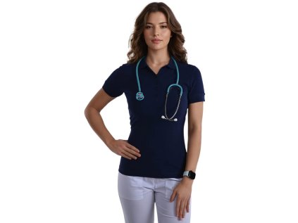 Dámske polo tričko námornícky modré (Veľkosť XS)