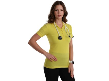 Dámske polo tričko žlté (Veľkosť XS)