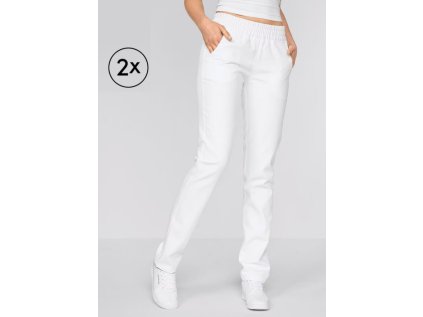 Dámske zdravotnícke nohavice 95° WASH PACK 2ks - biele (Veľkosť XS)