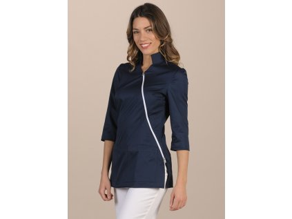 Elegantná zdravotnícka tunika NURAXI - tmavo modrá (Veľkosť XS)