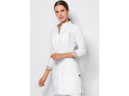 Laboratórny plášť CHIC 7days bielo-béžový (Veľkosť 34)