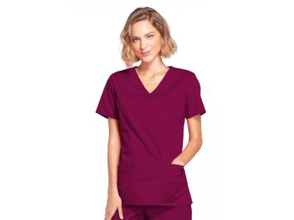 Ordinačná blúza - vínová (Veľkosť XXS)