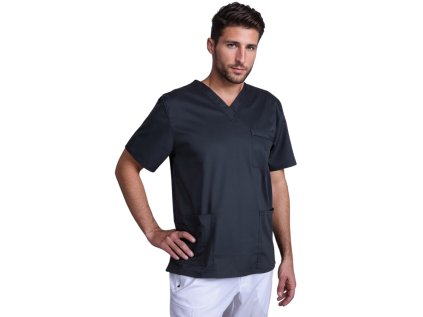 Pánska/ unisex blúza V výstrih - cínová (Veľkosť XS)