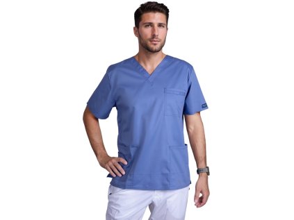 Pánska/ unisex blúza V výstrih - nebeská modrá (Veľkosť XXS)