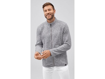 Pletená fleecová mikina WARM - šedá (Veľkosť XL)