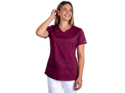 Pracovná blúza FIT - vínová (Veľkosť XXS)