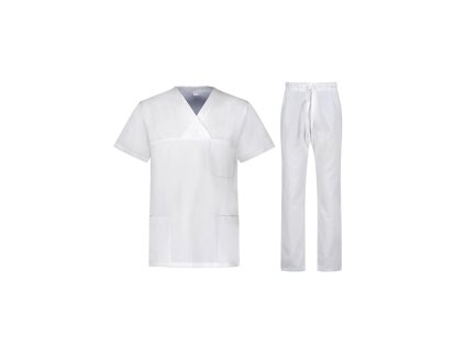 SCRUBS SET MORELLI 100% bavlna - biely (Veľkosť XS)