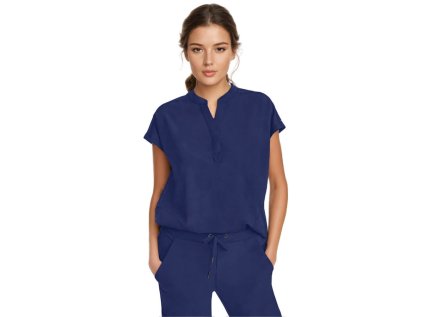 Štýlová zdravotnícka blúza JOURNEY - námornícka modrá (Veľkosť XS)