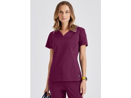 Zdravotnícka blúza CAPRI Grey´s Anatomy Stretch - vínová (Veľkosť XS)