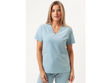 Zdravotnícka blúza Premium AURA - aqua (Veľkosť XXS)