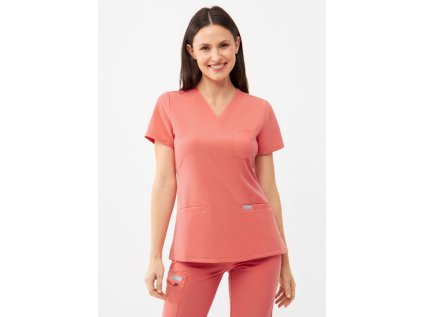Zdravotnícka blúza RAYON - korálová (Veľkosť XS)