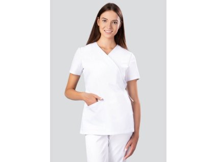 Zdravotnícka blúza SELECT KIMONO - biela (Veľkosť 34)