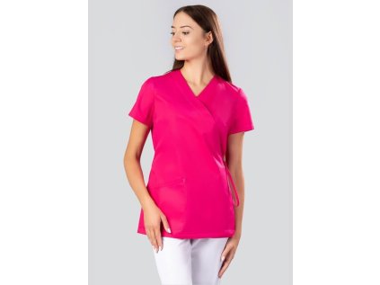 Zdravotnícka blúza SELECT KIMONO - ružová (Veľkosť 34)
