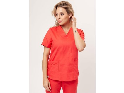 Zdravotnícka blúza Sunrise Basic FRESH - korálová (Veľkosť M)