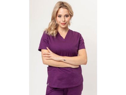 Zdravotnícka blúza Sunrise Basic FRESH - slivková (Veľkosť M)