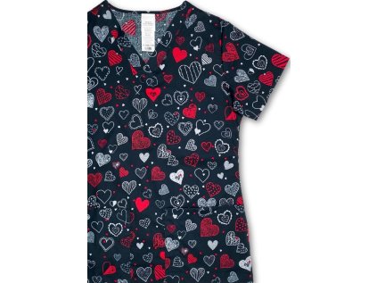 Zdravotnícka dámska blúza PRAVÁ LÁSKA (Veľkosť XS)