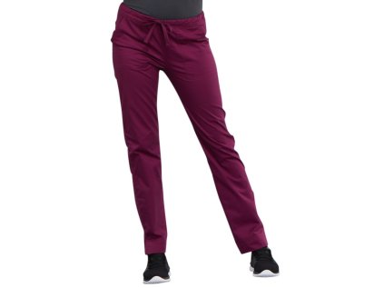 Zdravotnícke nohavice Cherokee Core Stretch BEST - vínové (Veľkosť XXS)