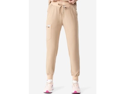 Zdravotnícke nohavice RAYON jogger - béžové (Veľkosť XS)