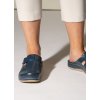 Dámska kožená zdravotná obuv LEON - námornícka modrá (Veľkosť 38)