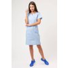 Dámske lekárske šaty SUNRISE UNIFORMS CHARM - nebeská modrá (Veľkosť XXS)