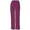 Dámske nohavice s gumou v páse - vínová (Veľkosť XXS)