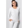 Dámske tričko s dlhým rukávom - biela (Veľkosť 5XL)