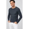 Pánske tričko s dlhým rukávom MICROFLEECE - cínová (Veľkosť S)